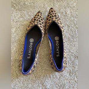 Rothy's Point Shoes in Leopard print. Like new!